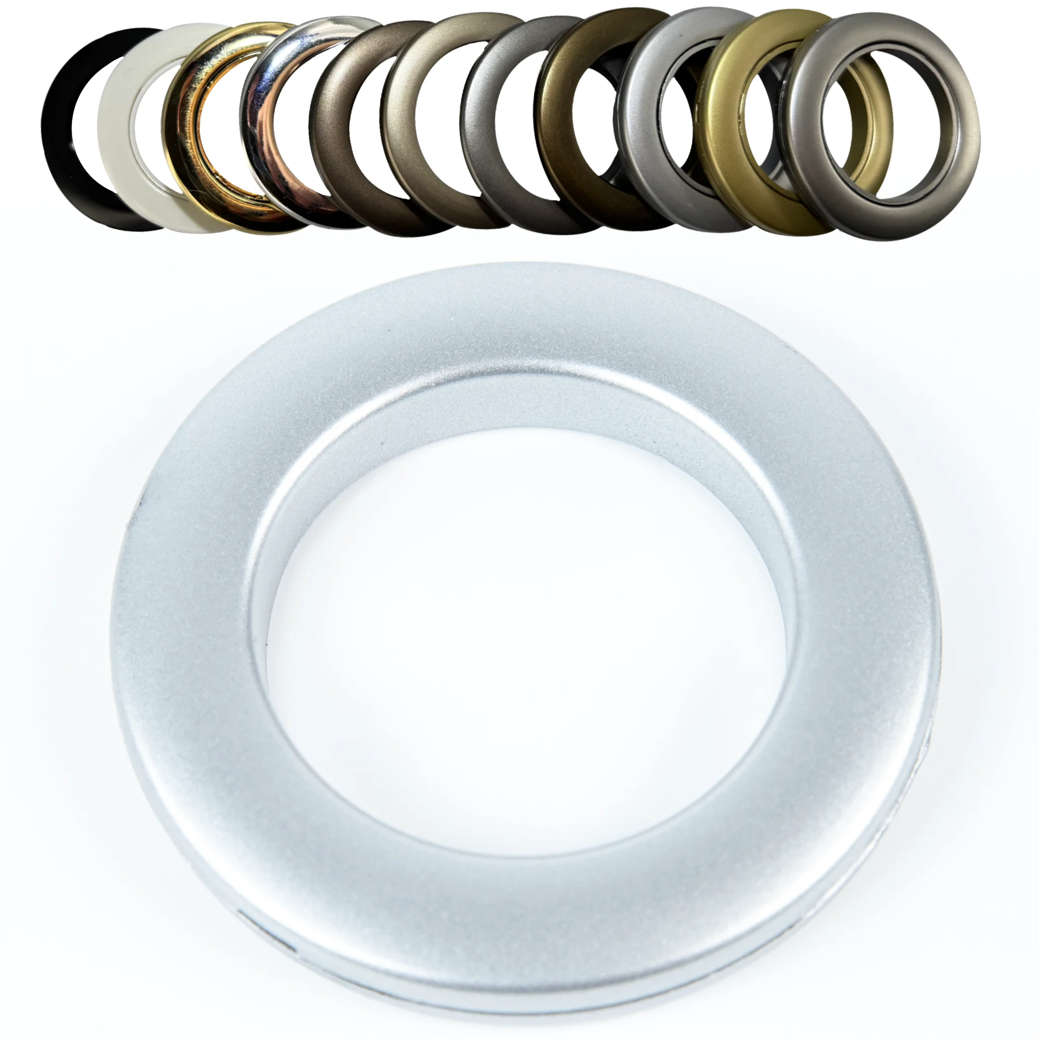 Chrom Mat przelotki plastikowe 35x55mm do firan i zasłon