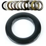 Czarne przelotki plastikowe 35x55mm do firan i zasłon