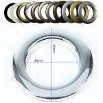 Srebro Chrom przelotki plastikowe 28x46mm