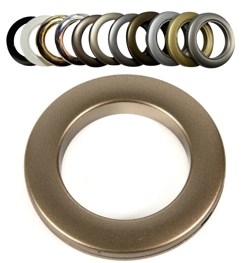 Złoto Antyczne przelotki plastikowe 28x46mm do firan i zasłon