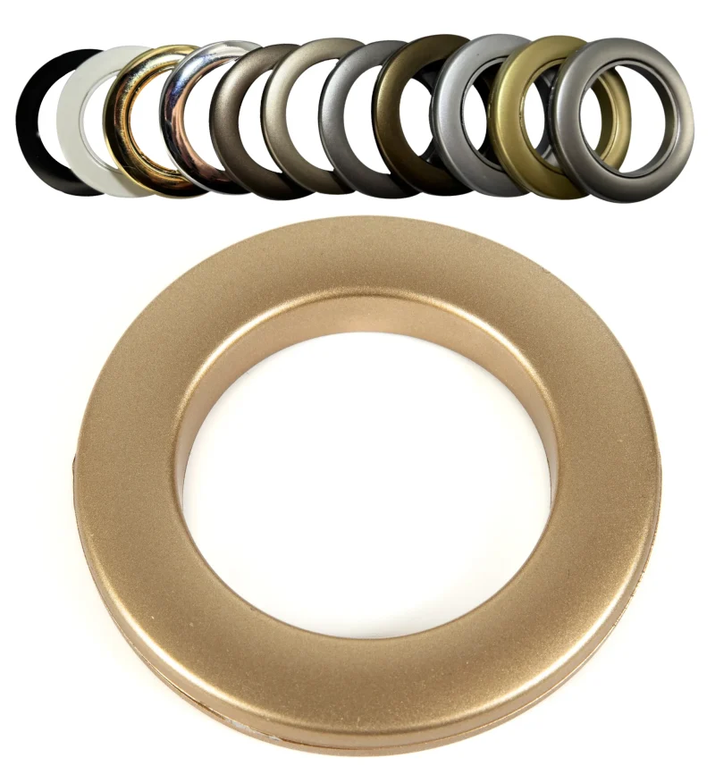 Złoto przelotki plastikowe 55x80mm do firan i zasłon