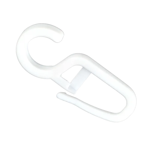 Agrafka biała na kółko drewniane