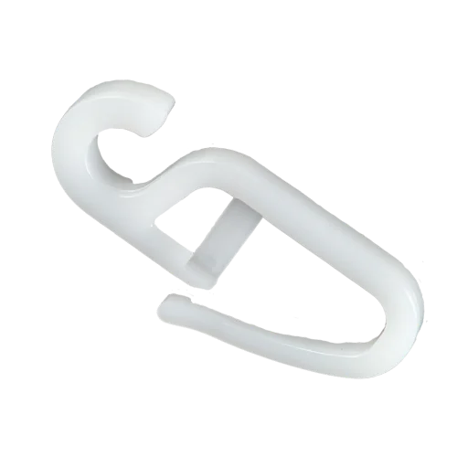 Agrafka biała na kółko metalowe do firan i zasłon