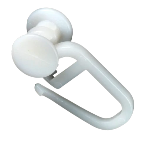 Agrafka biała z rolką do U SZYNY