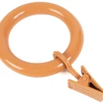 Kółka plastikowe z żabką czereśnia Ø37mm do karniszy drewnianych