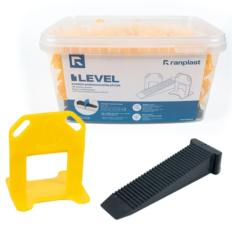 System do poziomowania płytek 1 mm Klipsy + Kliny