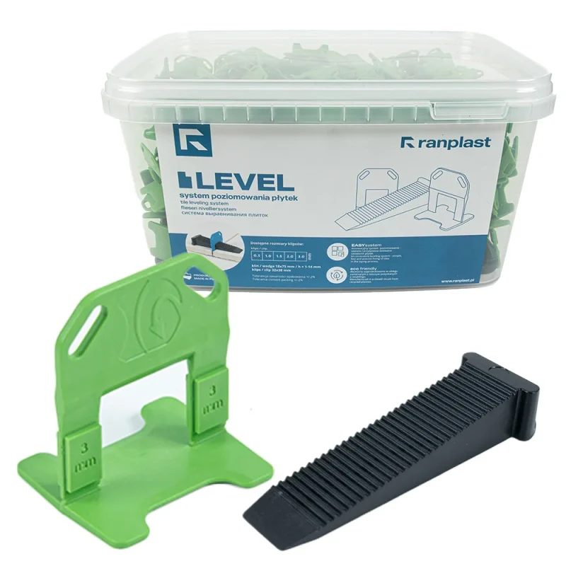 System do poziomowania płytek 3 mm Klipsy + Kliny